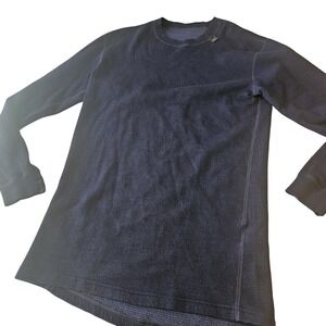 Helly Hansen Waffle Knit Thermal Shirt Mens Large Navy Blue 75004 Base Layer Top